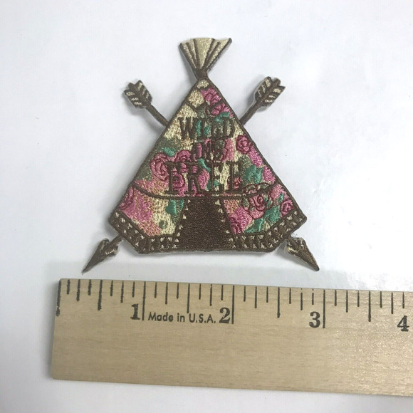 Lot of 10 Wild & Free Patch Embroidered Floral Boho Iron On Heat Transfer - Picture 2 of 3